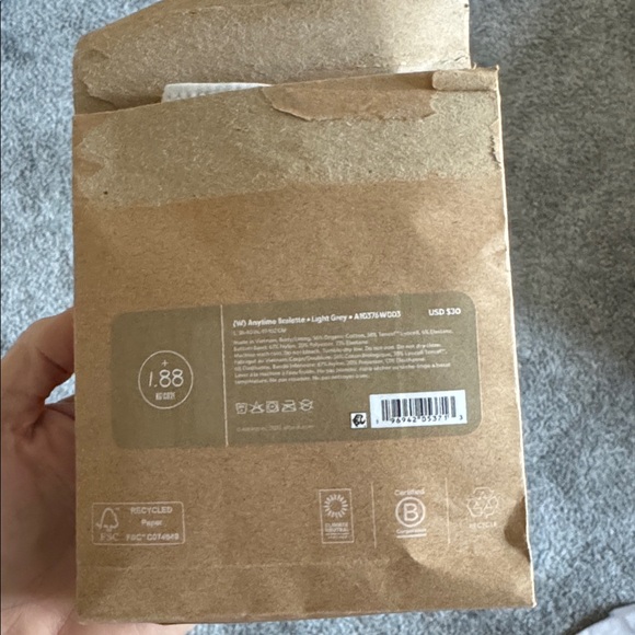 Allbirds Anytime Bralette - Light Grey - Picture 2 of 3